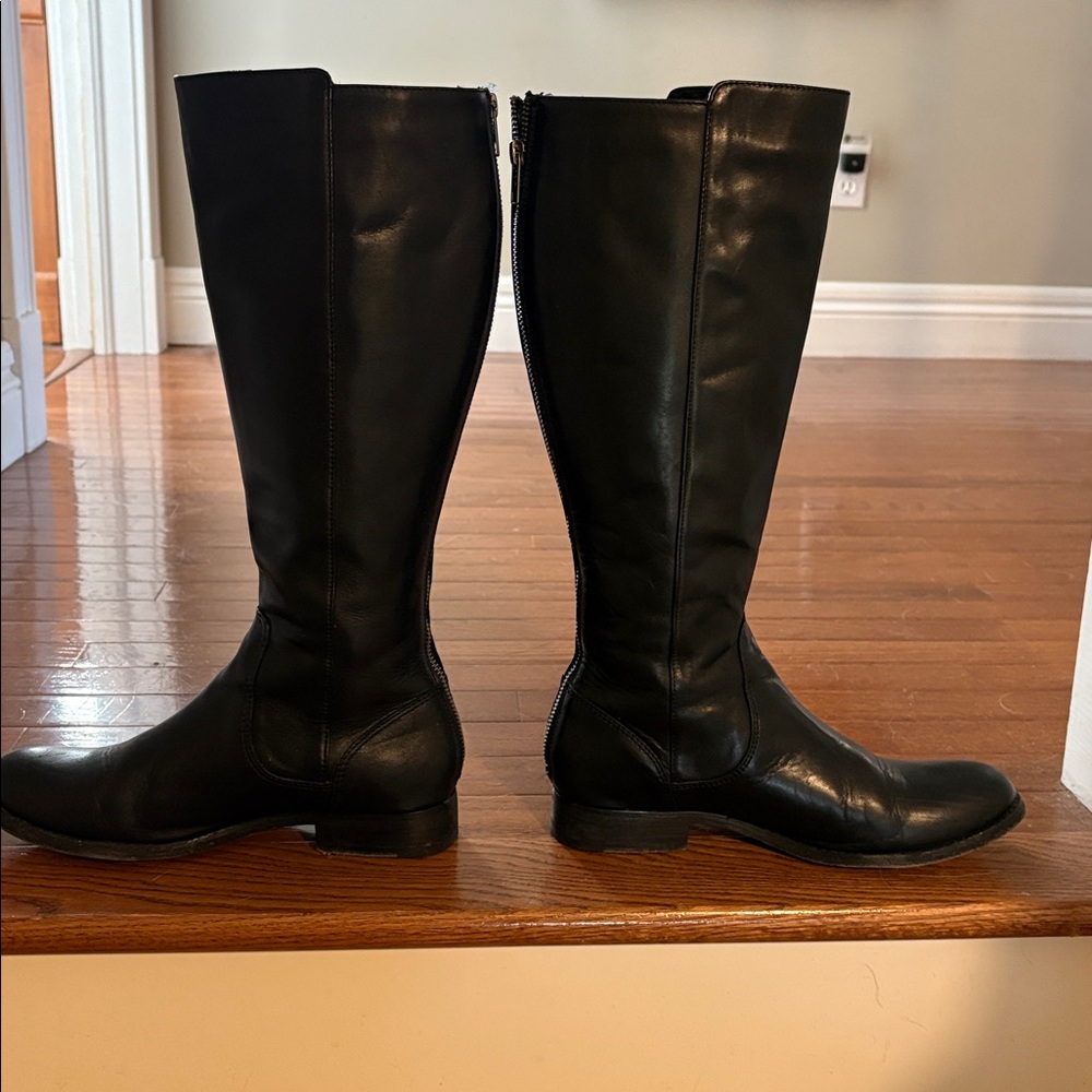 Frye Melissa 7.5 black zippered tall boot